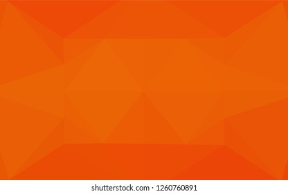Light Orange vector hexagon mosaic texture. A sample with polygonal shapes. The textured pattern can be used for background.