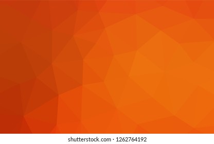 Light Orange vector hexagon mosaic cover. Brand new colored illustration in blurry style with gradient. The polygonal design can be used for your web site.
