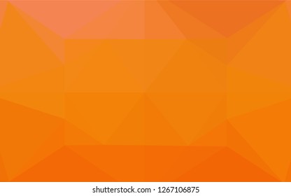 Light Orange vector hexagon mosaic texture. Colorful abstract illustration with gradient. Brand new style for your business design.