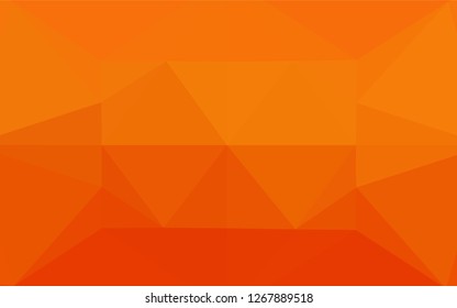 Light Orange vector hexagon mosaic template. A completely new color illustration in a vague style. Brand new style for your business design.