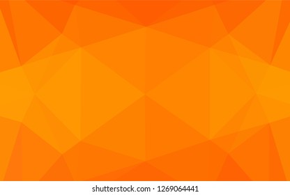 Light Orange vector hexagon mosaic texture. Glitter abstract illustration with an elegant design. A completely new template for your business design.