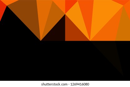 Light Orange vector hexagon mosaic texture. Creative illustration in halftone style with gradient. Brand new style for your business design.