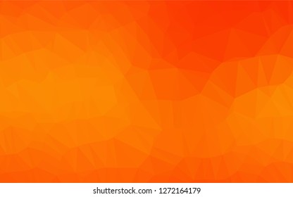Light Orange vector hexagon mosaic cover. Geometric illustration in Origami style with gradient.  A completely new design for your business.