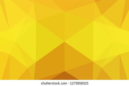 Light Orange vector hexagon mosaic texture. Modern geometrical abstract illustration with gradient. A completely new template for your business design.