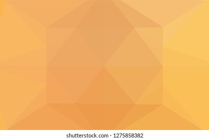 Light Orange vector hexagon mosaic cover. Geometric illustration in Origami style with gradient.  Brand new design for your business.