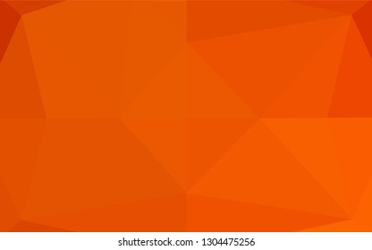 Light Orange vector hexagon mosaic texture. Triangular geometric sample with gradient.  The elegant pattern can be used as part of a brand book.
