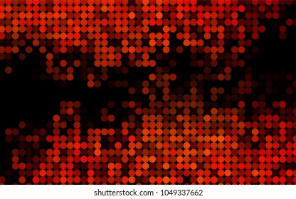 Light Orange vector illustration which consist of circles. Dotted gradient design for your business. Creative geometric background in halftone style with colored spots.