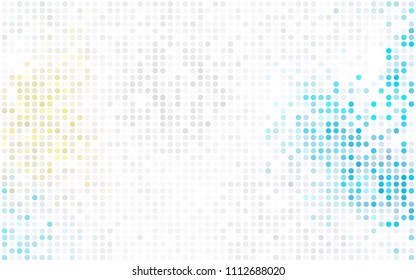 Light Orange vector illustration which consist of circles. Dotted gradient design for your business. Creative geometric background in halftone style with colored spots.