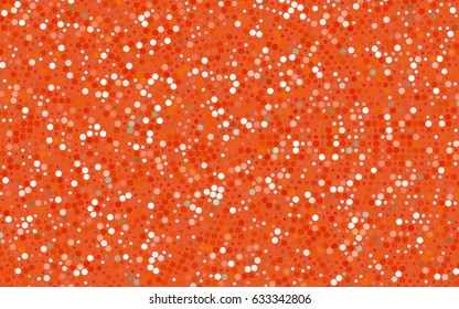 Light Orange vector illustration which consist of circles. Dotted gradient design for your business. Creative geometric background in halftone style with colored spots.