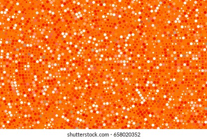 Light Orange vector illustration which consist of circles. Dotted gradient design for your business. Creative geometric background in halftone style with colored spots.