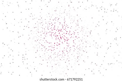 Light Orange vector illustration which consist of circles. Dotted gradient design for your business. Creative geometric background in halftone style with colored spots.