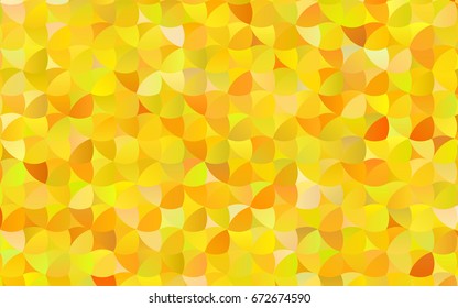 Light Orange vector illustration which consist of circles. Dotted gradient design for your business. Creative geometric background in halftone style with colored spots.