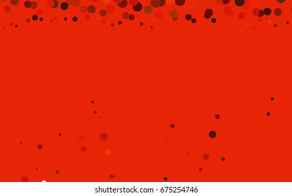 Light Orange vector illustration which consist of circles. Dotted gradient design for your business. Creative geometric background in halftone style with colored spots.