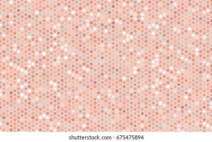 Light Orange vector illustration which consist of circles. Dotted gradient design for your business. Creative geometric background in halftone style with colored spots.