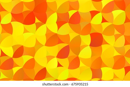 Light Orange vector illustration which consist of circles. Dotted gradient design for your business. Creative geometric background in halftone style with colored spots.