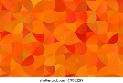 Light Orange vector illustration which consist of circles. Dotted gradient design for your business. Creative geometric background in halftone style with colored spots.