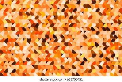 Light Orange vector illustration which consist of circles. Dotted gradient design for your business. Creative geometric background in halftone style with colored spots.