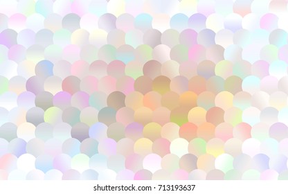 Light Orange vector illustration which consist of circles. Dotted gradient design for your business. Creative geometric background in halftone style with colored spots.