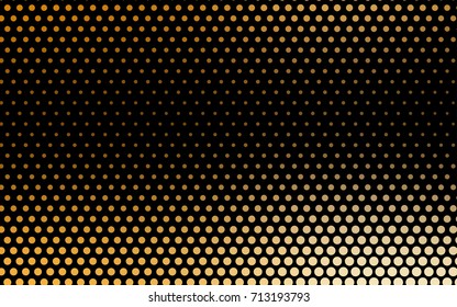 Light Orange vector illustration which consist of circles. Dotted gradient design for your business. Creative geometric background in halftone style with colored spots.