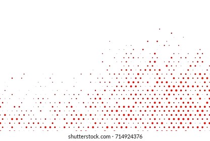 Light Orange vector illustration which consist of circles. Dotted gradient design for your business. Creative geometric background in halftone style with colored spots.