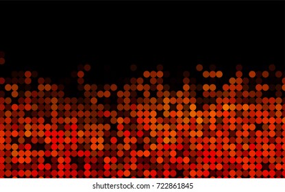 Light Orange vector illustration which consist of circles. Dotted gradient design for your business. Creative geometric background in halftone style with colored spots.