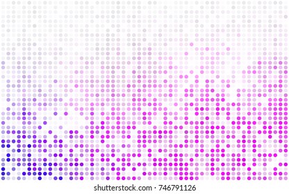 Light Orange vector illustration which consist of circles. Dotted gradient design for your business. Creative geometric background in halftone style with colored spots.