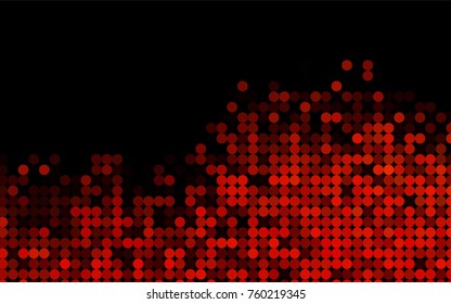 Light Orange vector illustration which consist of circles. Dotted gradient design for your business. Creative geometric background in halftone style with colored spots.