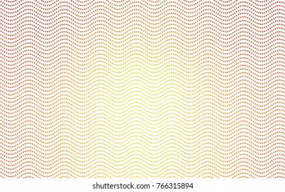 Light Orange vector illustration which consist of circles. Dotted gradient design for your business. Creative geometric background in halftone style with colored spots.