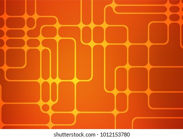 Light Orange vector indian curved background. Shining colored illustration with doodles in Zen tangle style. The template can be used as a background for cell phones.