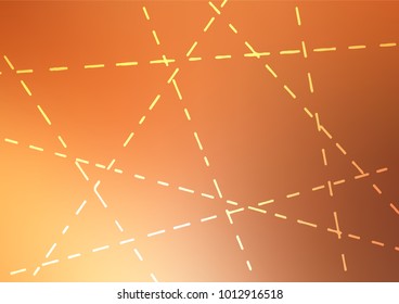 Light Orange vector indian curved texture. Creative illustration in blurred style with doodles and Zen tangles. The pattern can be used for heads of websites and designs.
