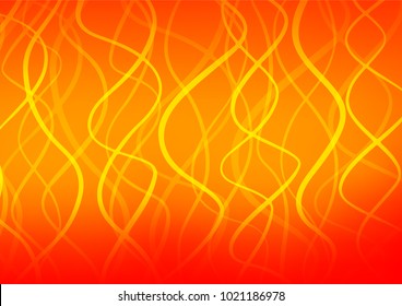Light Orange vector indian curved template. Colorful illustration in abstract style with doodles and Zen tangles. Brand-new style for your business design.