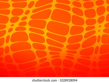 Light Orange vector indian curved pattern. Ethnic elegant natural pattern with gradient. The completely new template can be used for your brand book.