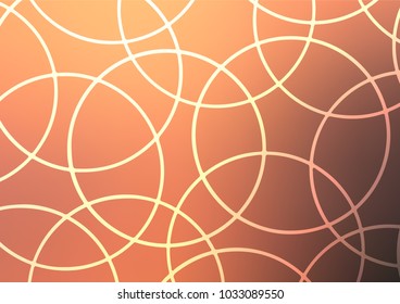 Light Orange vector indian curved background. An elegant bright illustration with lines in Natural style. The pattern can be used for heads of websites and designs.