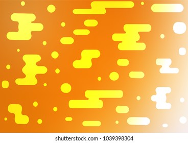 Light Orange vector indian curved pattern. Modern geometrical abstract illustration with doodles. The elegant pattern can be used as a part of a brand book.