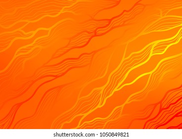 Light Orange vector indian curved texture. A completely new color illustration in doodle style. Brand-new design for your business.