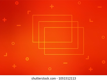 Light Orange vector indian curved pattern. Glitter abstract illustration with doodles and Zen tangles. The pattern can be used for heads of websites and designs.