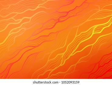 Light Orange vector indian curved background. Blurred decorative design in Indian style with Zen tangles. The doodle design can be used for your web site.