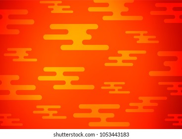 Light Orange vector indian curved pattern. Colorful illustration in abstract style with doodles and Zen tangles. A completely new template for your business design.