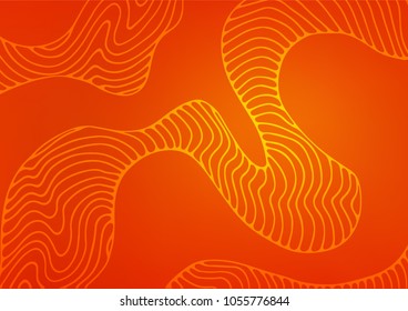 Light Orange vector indian curved pattern. Creative illustration in blurred style with doodles. Hand painted design for web, wrapping, wallpaper.