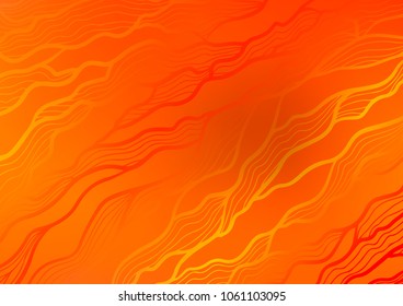 Light Orange vector indian curved background. Blurred decorative design in Indian style with Zen tangles. The best blurred design for your business.