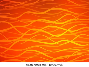 Light Orange vector indian curved texture. An elegant bright illustration with lines in Natural style. The best blurred design for your business.