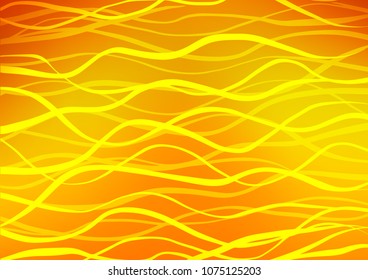 Light Orange vector indian curved texture. Geometric doodle illustration in Origami style with gradient. The template can be used as a background for cell phones.