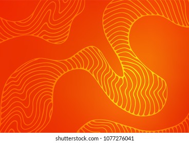 Light Orange vector indian curved background. Creative illustration in blurred style with doodles. The pattern can be used for heads of websites and designs.