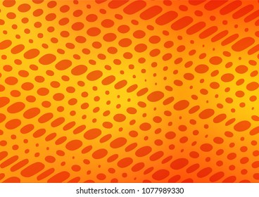 Light Orange vector indian curved texture. An elegant bright illustration with lines in Natural style. The doodle design can be used for your web site.