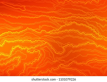 Light Orange vector indian curved pattern. Colorful abstract illustration with lines in Asian style. Hand painted design for web, wrapping, wallpaper.