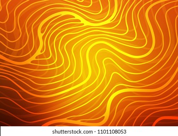 Light Orange vector indian curved texture. Shining colored illustration with doodles in Zen tangle style. Brand-new design for your business.