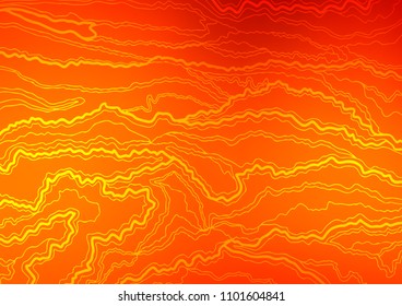 Light Orange vector indian curved texture. Decorative shining illustration with doodles on abstract template. The pattern can be used for heads of websites and designs.