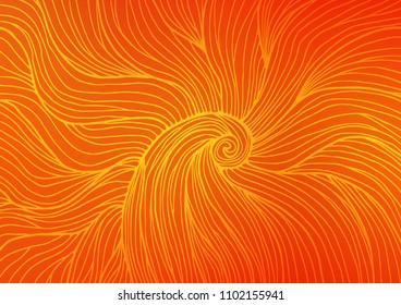 Light Orange vector indian curved pattern. Geometric doodle illustration in Origami style with gradient. The textured pattern can be used for website.