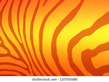 Light Orange vector indian curved texture. Doodles on blurred abstract background with gradient. The textured pattern can be used for website.