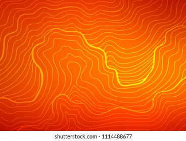 Light Orange vector indian curved texture. Colorful abstract illustration with lines in Asian style. Brand-new design for your business.